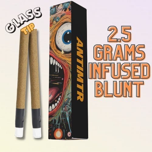 Silly Goat - 2.5G Bubble Hash/Wax Infused Glass Tip Blunt - 1