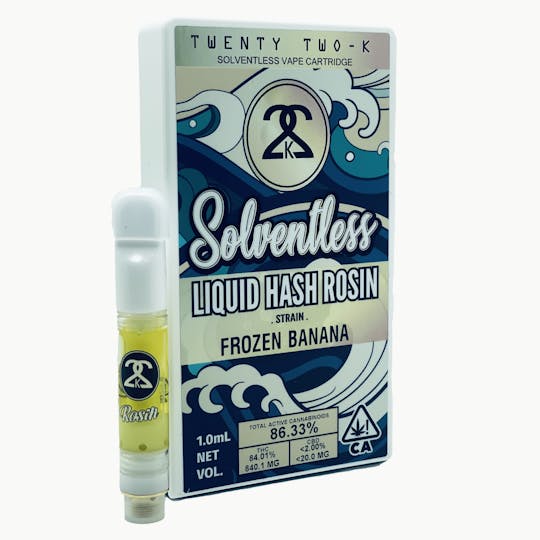 Twenty Two K / 22k - 22K - Frozen Banana - Liquid Hash Rosin - 1.0ml Cartridge - 1