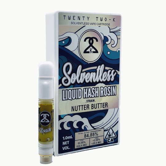 Twenty Two K / 22k - 22K - Nutter Butter - Liquid Hash Rosin - 1.0ml Cartridge - 1