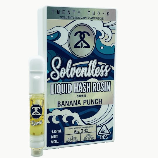 Twenty Two K / 22k - 22K - Banana Punch - Liquid Hash Rosin - 1.0ml Cartridge - 1