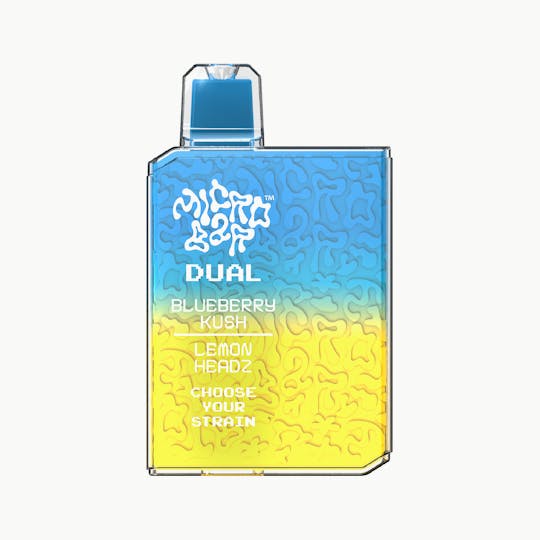 Micro Bar - Blueberry Kush (Indica)/ Lemon Headz (Sativa)- 1g DUAL AIO - 1