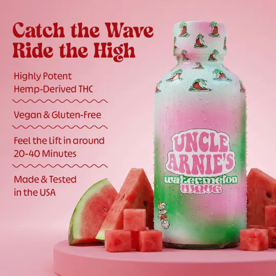 Uncle Arnies - Uncle Arnie's | Watermelon Wave | Non-Carbonated | 100mg | 8oz - 1