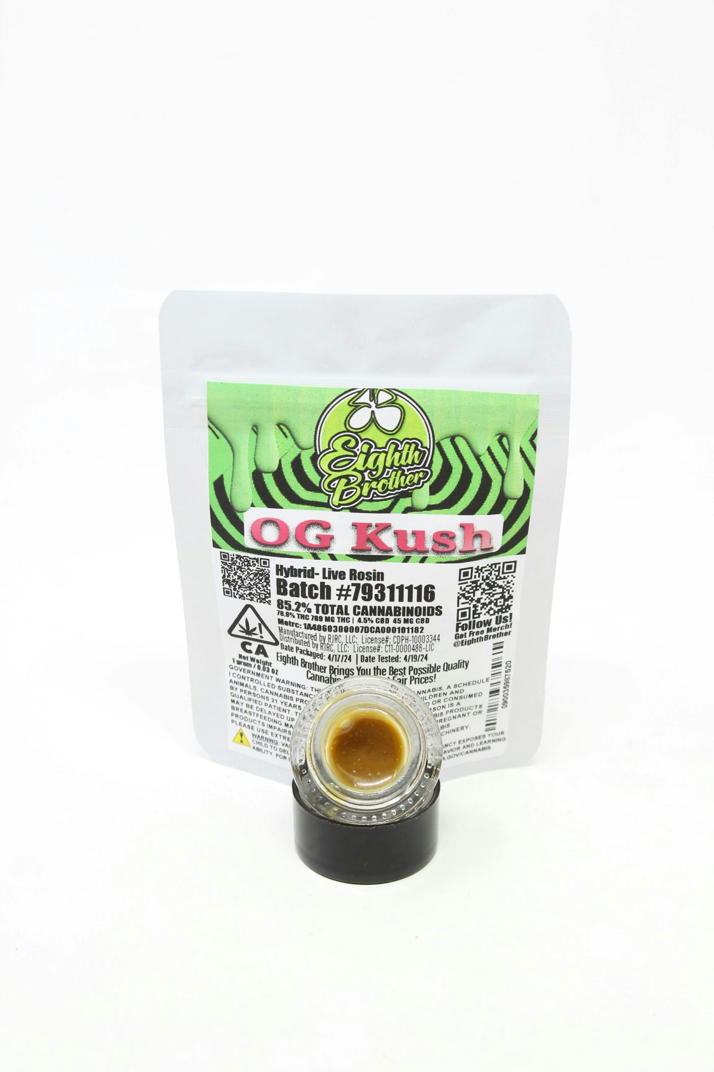 Eighth Brother - Eighth Brother | OG Kush | Live Rosin | Fresh Press | 1g - 1
