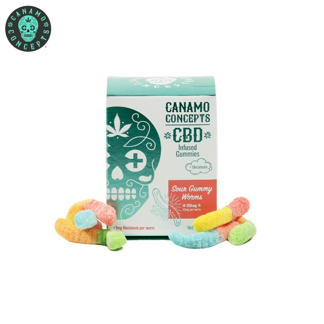 Canamo AK - Canamo CBD Gummies 1000mg - Sour Gummy Worms - 1