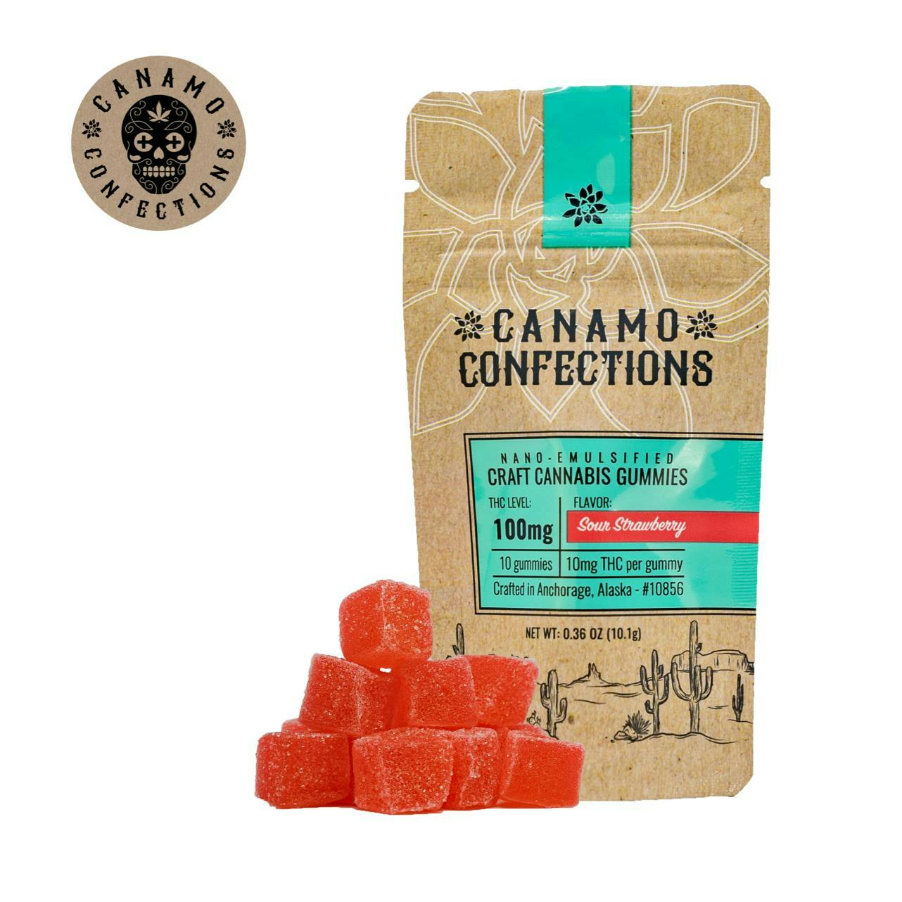 Canamo AK - Gummies CC 100mg - Sour Strawberry - 1