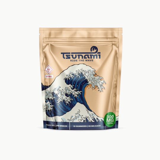 TsunamiCanna - Peach Bellini Breeze Gummies | 300 MG - 1