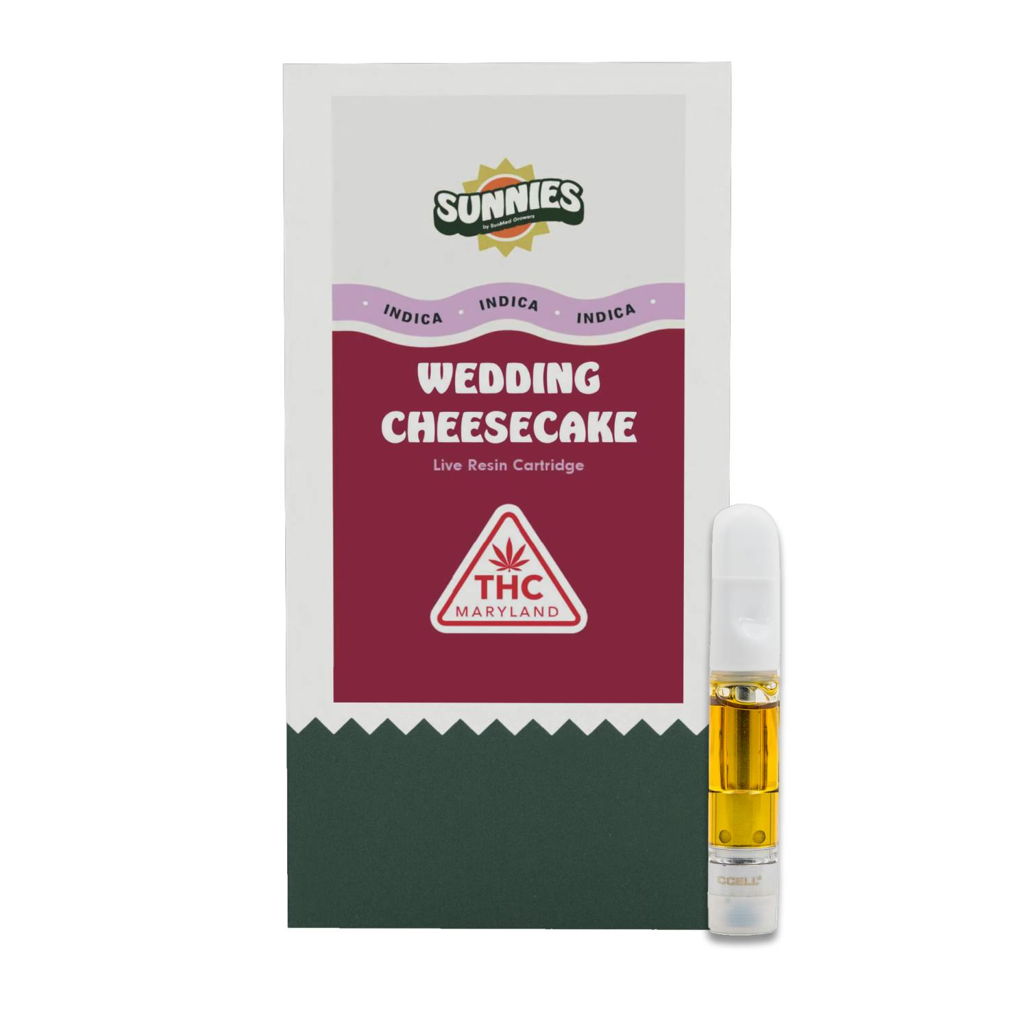 SunMed Growers - Wedding Cheesecake Live Resin Cartridge 0.5g - 1