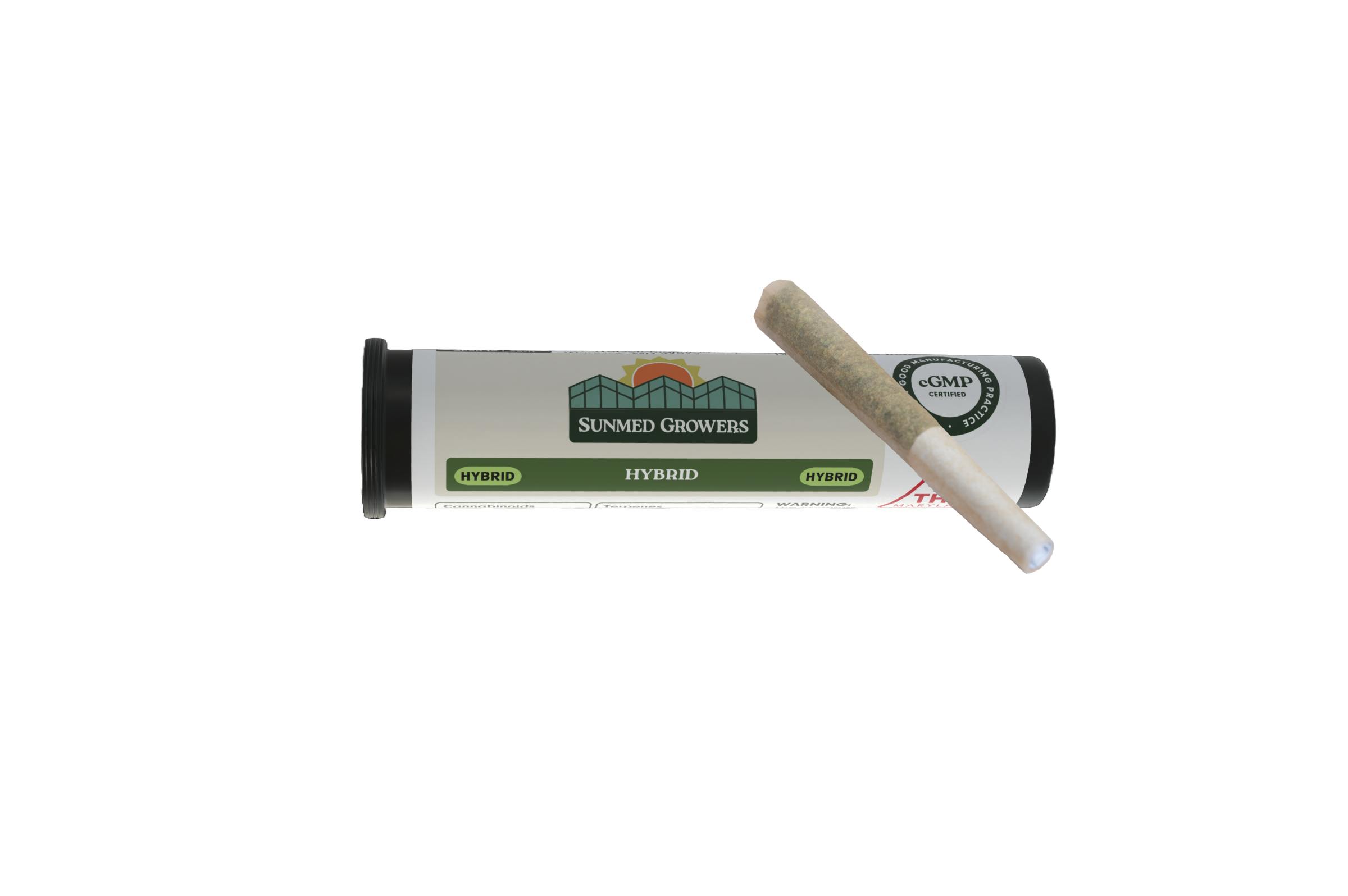 SunMed Growers - Banana Puddintain 0.5g Pre Roll Tube - 1