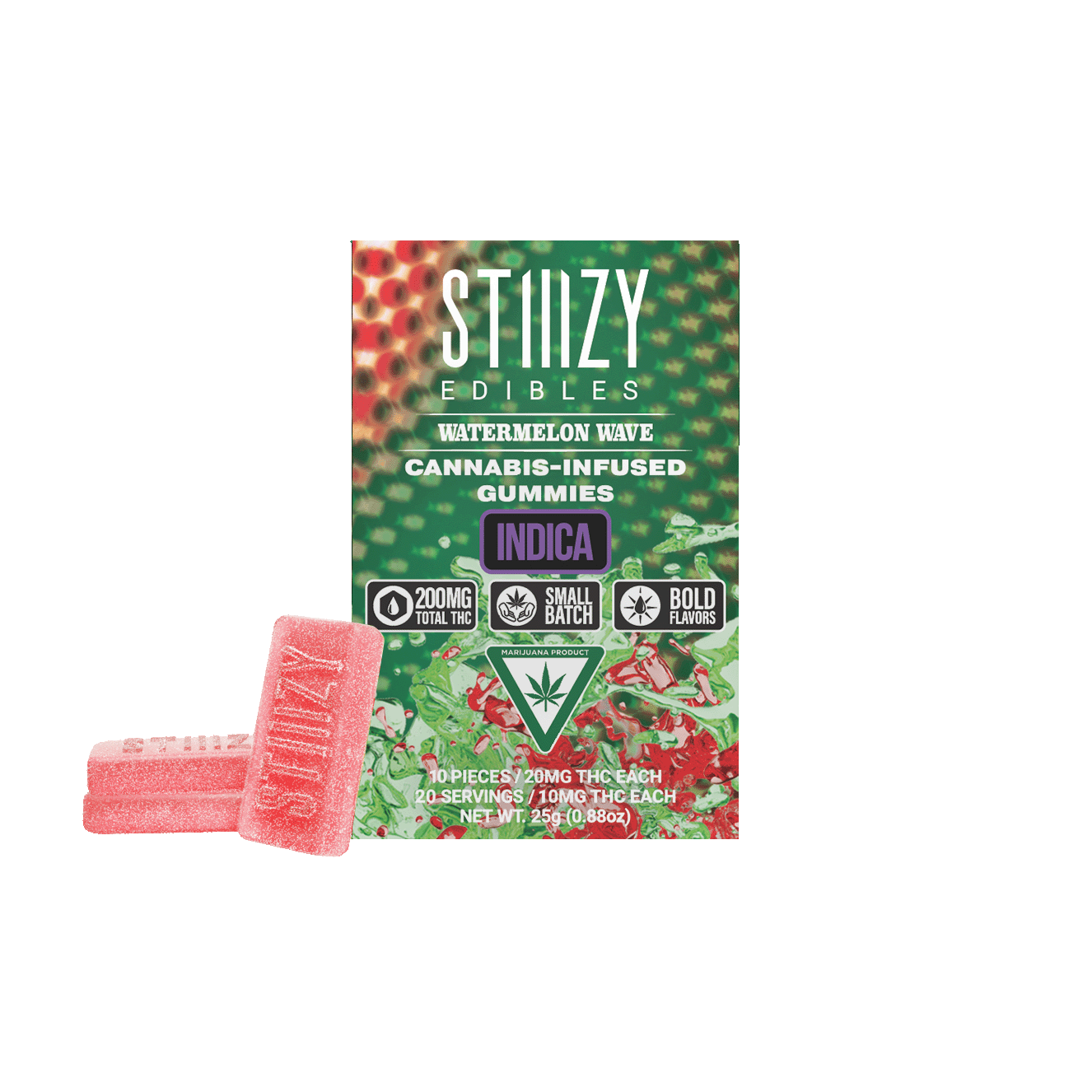 STIIIZY - - WATERMELON WAVE - Gummies 200mg THC Edibles - 1