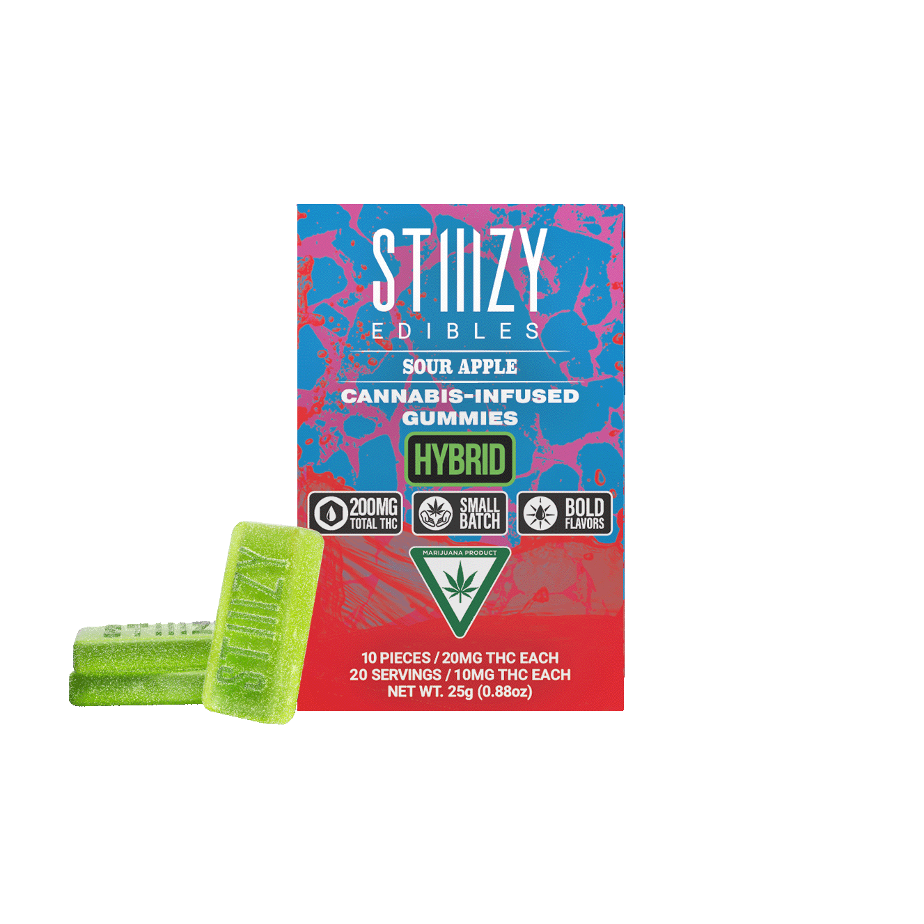 STIIIZY - - SOUR APPLE - Gummies 200mg THC Edibles - 1