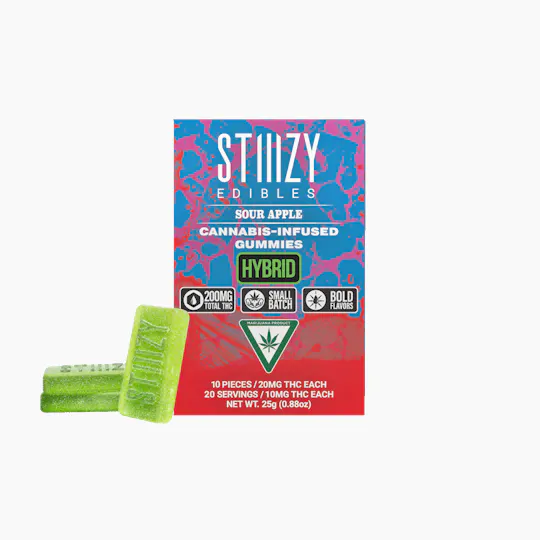 STIIIZY - - SOUR APPLE - Gummies 200mg THC Edibles - 1
