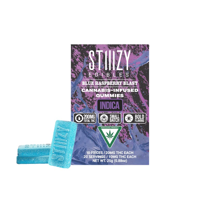 - BLUE RASPBERRY BLAST - Gummies 200mg THC Edibles - STIIIZY