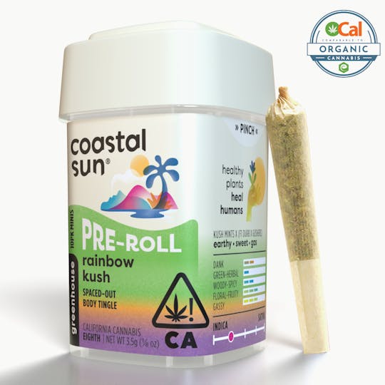 Coastal Sun - Rainbow Kush Greenhouse 0.35g Pre-roll 10pk 3.5g - 1