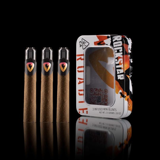 Rockstar Cannabis - Roadie | Electric Lemon Island Jam | 3pk | Infused Blunts | 2.55g - 1