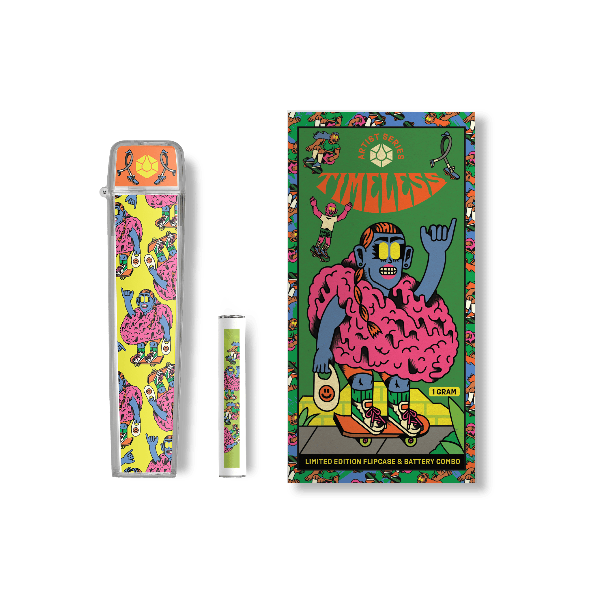 Timeless Vapes - Shred For The Cure OK Flip Case & Battery Combo | Battery | 1g - 1