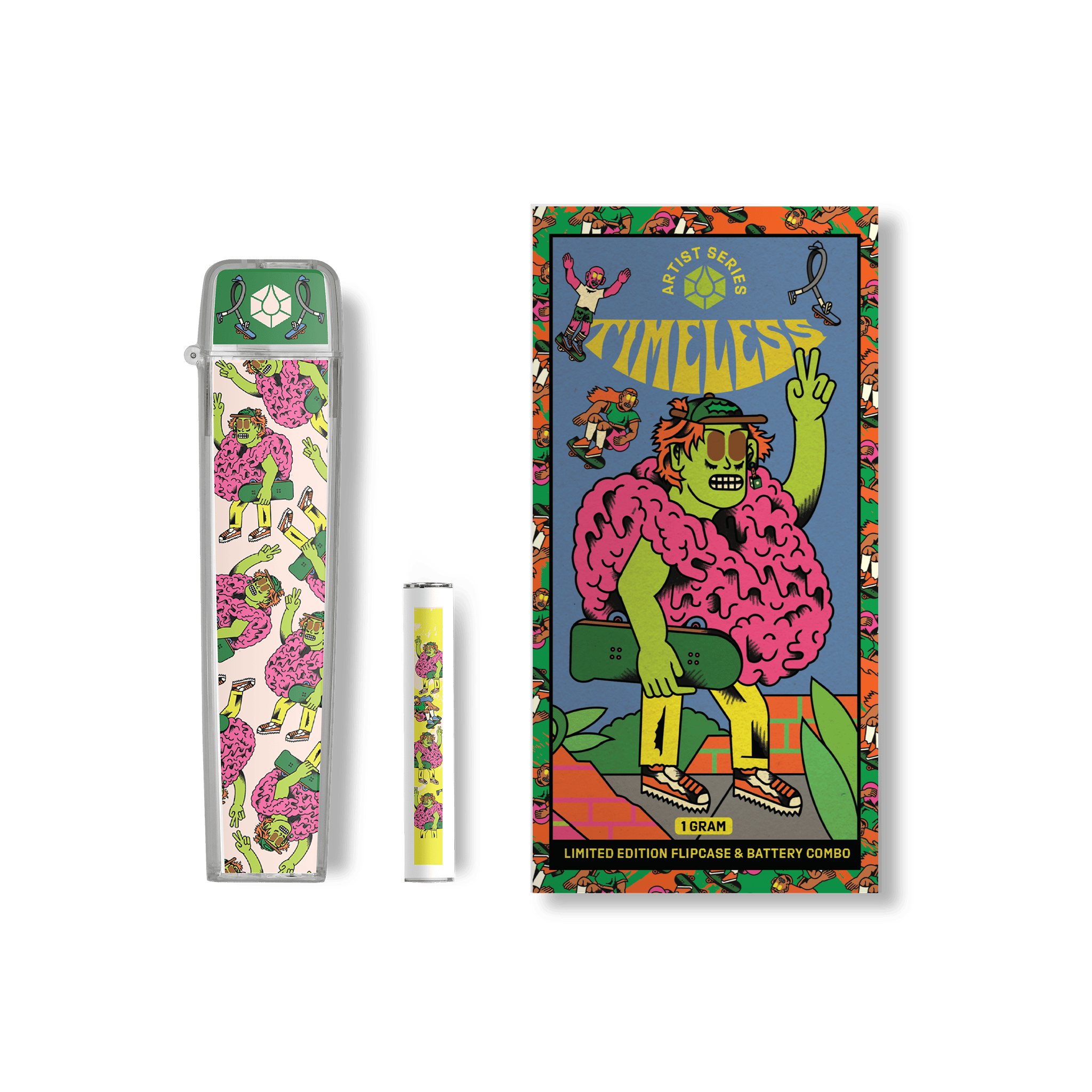 Timeless Vapes - Shred For The Cure OH Flip Case & Battery Combo | Battery | 1g - 1