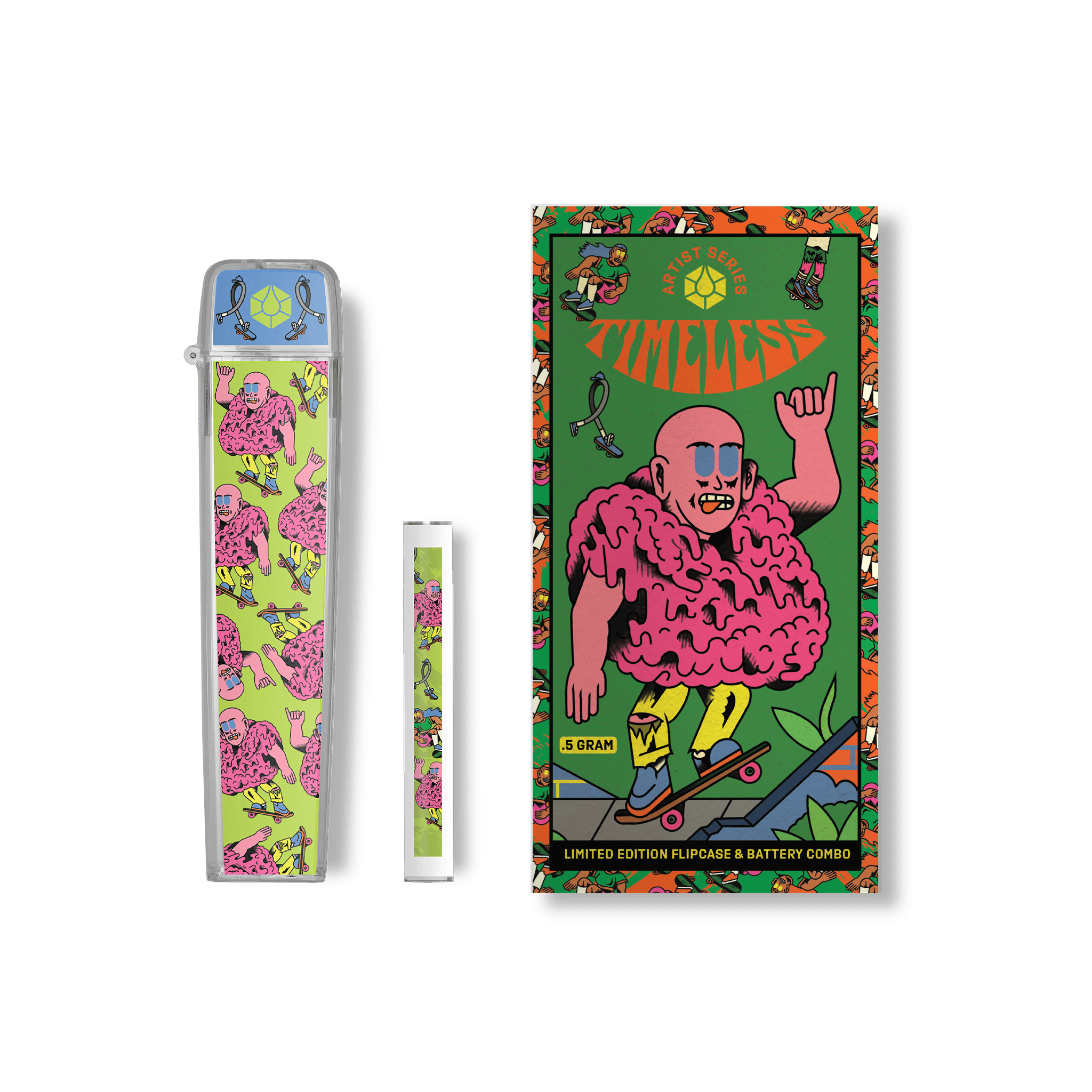Timeless Vapes - Shred For The Cure NJ Flip Case & Battery Combo | Battery | 0.5g - 1
