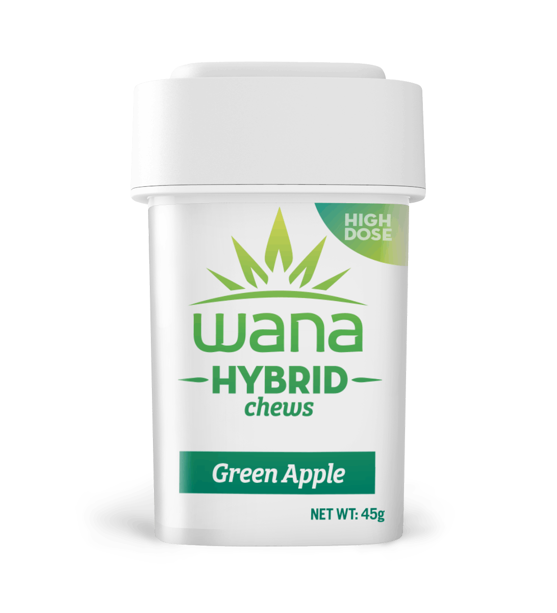 Wana Edibles - Green Apple - Hybrid (Medical High Dose)[10 pack] - 1