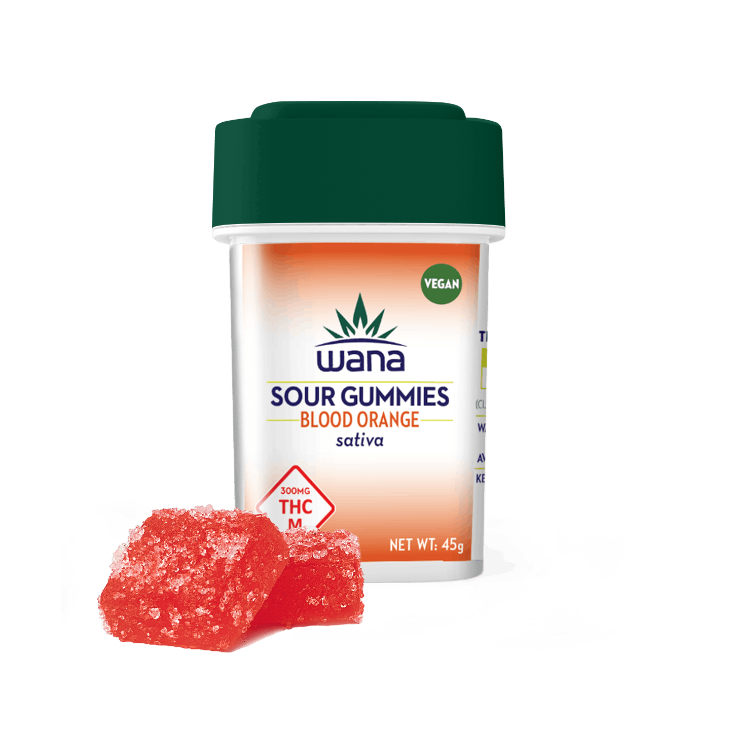 Wana Edibles - Blood Orange - Sativa (High-Dose)[10 pack] - 1