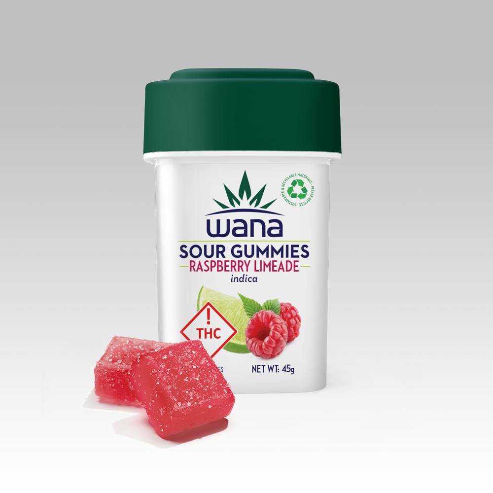 Wana Edibles - Raspberry Limeade - Indica (Medical High-Dose)[10 pack] - 1
