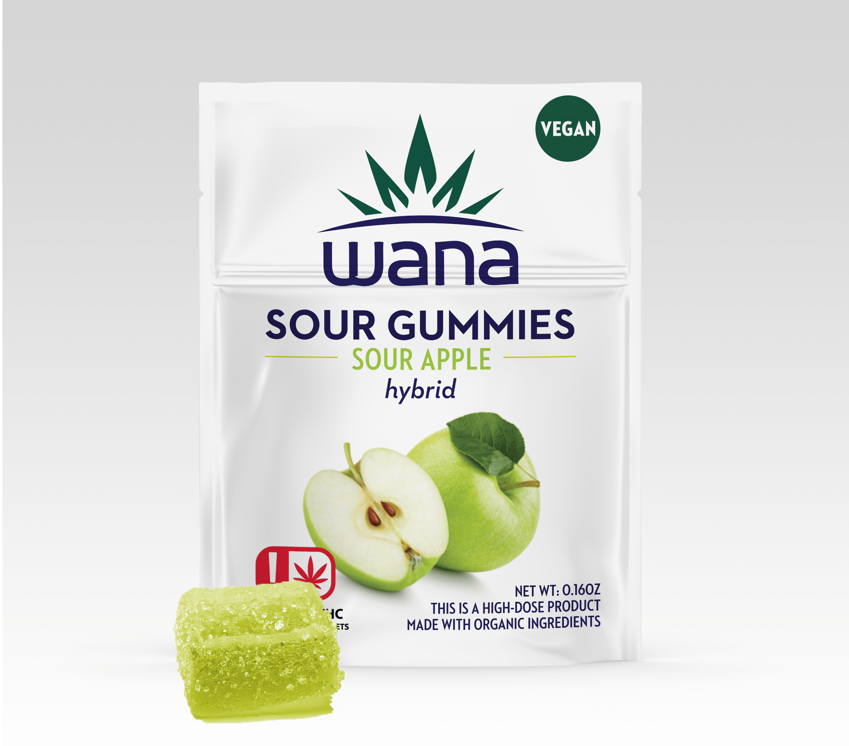 Wana Edibles - Sour Apple - Hybrid (High-Dose)[1 pack] - 1