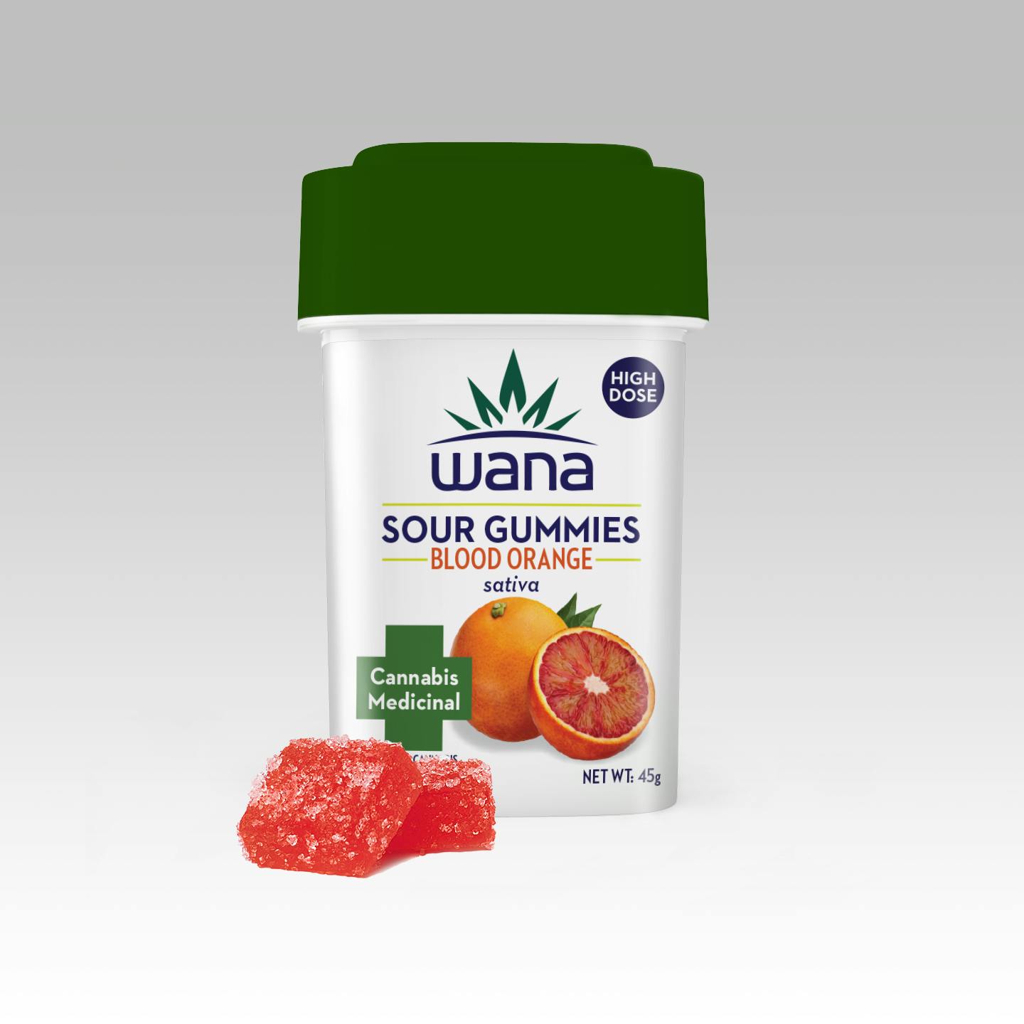 Wana Edibles - Blood Orange - Sativa (High-Dose)[10 pack] - 1