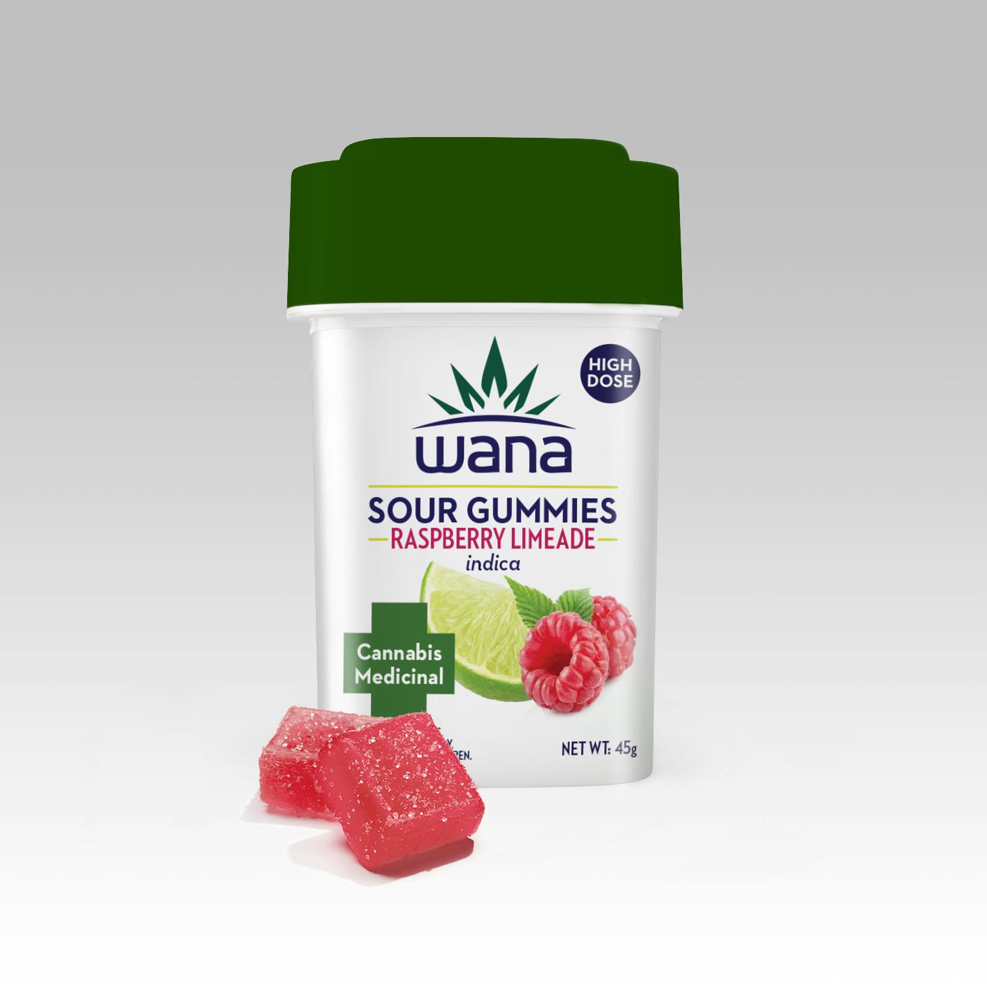 Wana Edibles - Raspberry Limeade - Indica (High-Dose)[10 pack] - 1