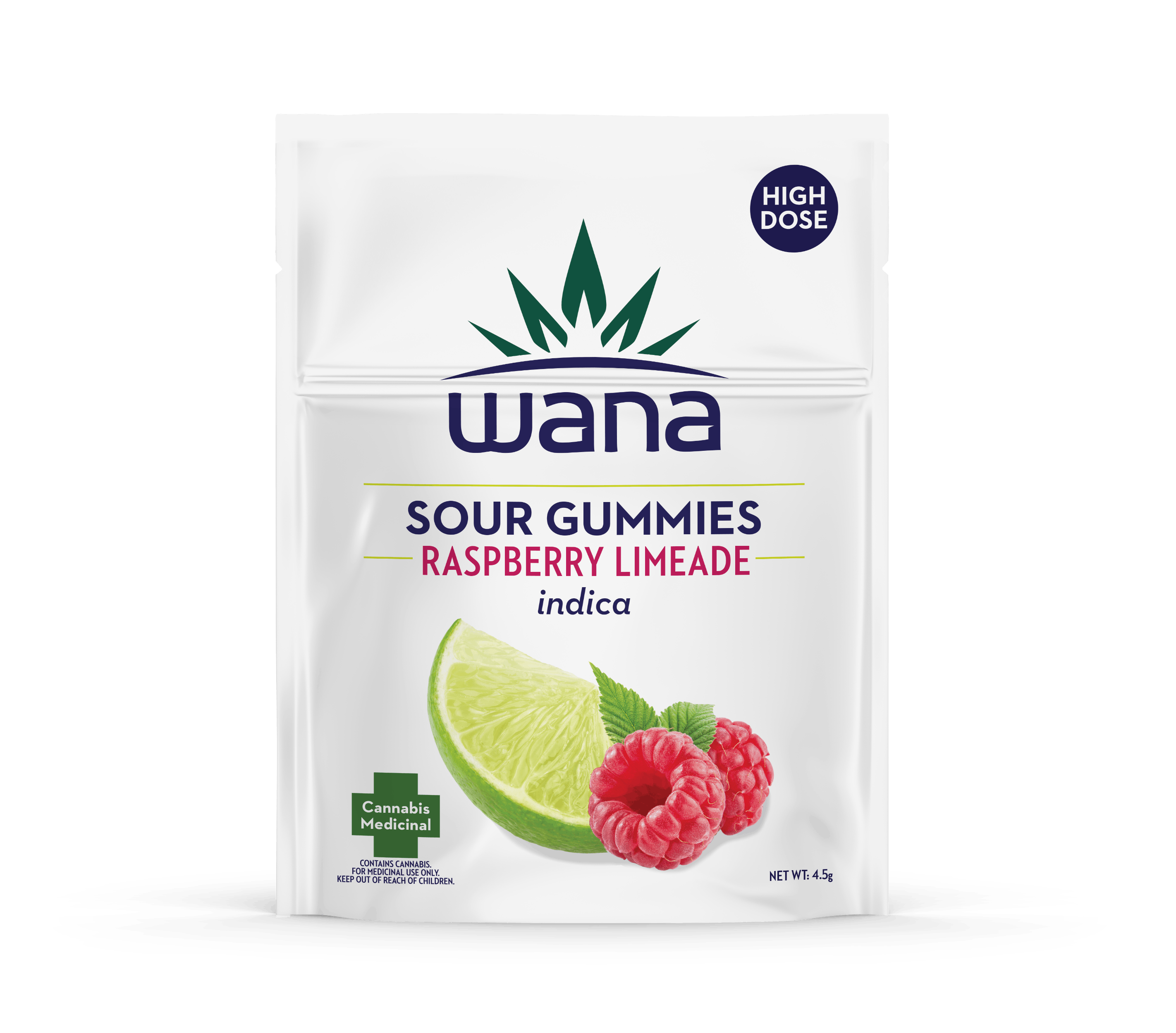 Wana Edibles - Raspberry Limeade - Indica (High-Dose)[1 pack] - 1
