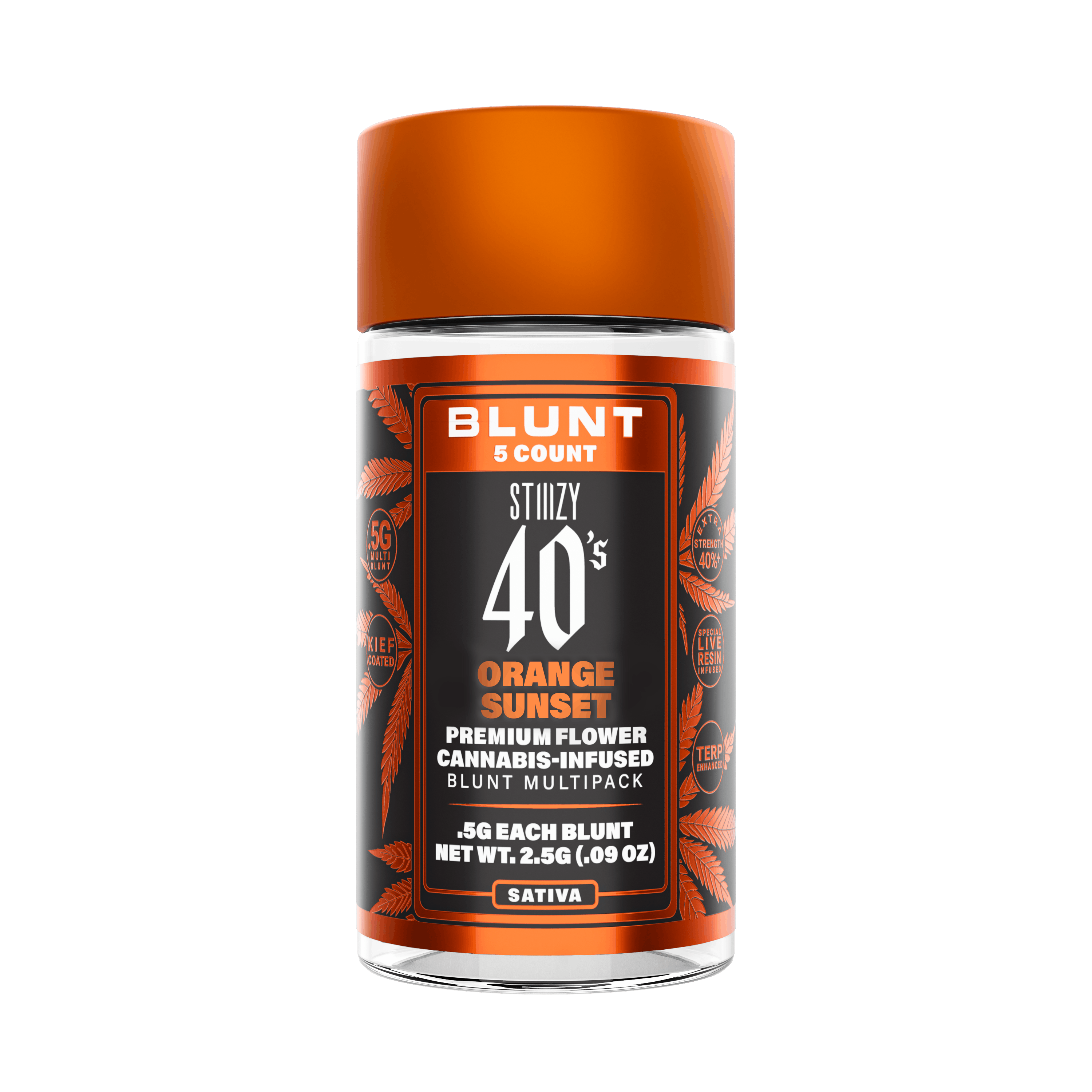 STIIIZY - - ORANGE SUNSET - .5G 40's Infused Mini Blunt 5 Pack - 1