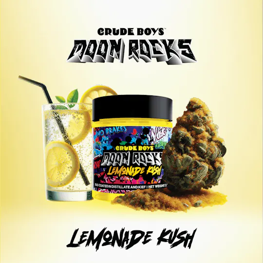 Crude Boys Concentrates - Crude Boys Concentrates | Lemonade Kush Moon Rocks | Infused Flower | 3.5g - 1