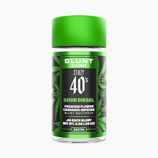 STIIIZY - - SOUR DIESEL - .5G 40's Infused Mini Blunt 5 Pack - 1