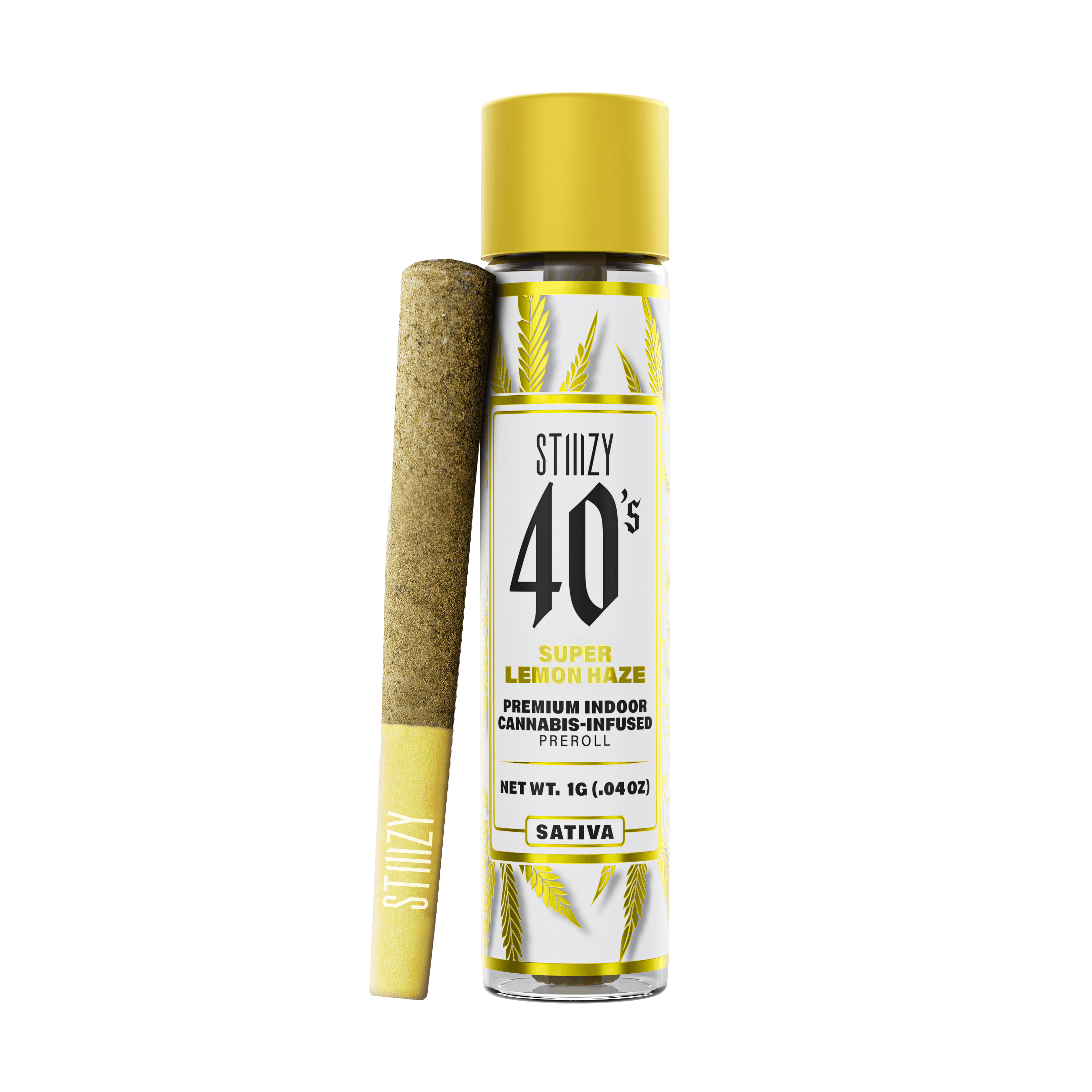 STIIIZY - - SUPER LEMON HAZE - 1G 40's Infused Preroll - 1