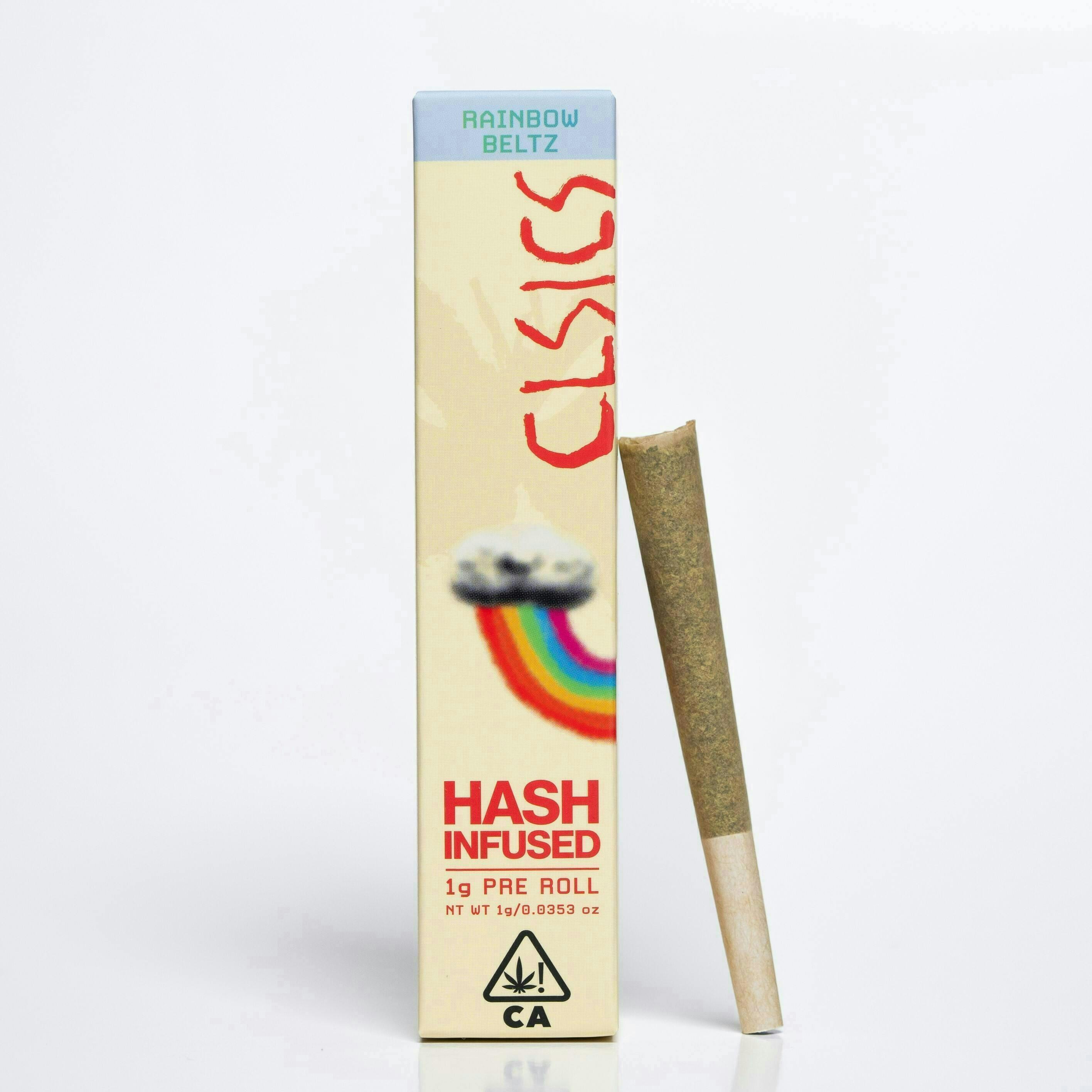 CLSICS Rosin & Rosin Infused Pre Rolls - CLSICS - Rainbow Beltz - Hash Infused Joint - 1g - 1