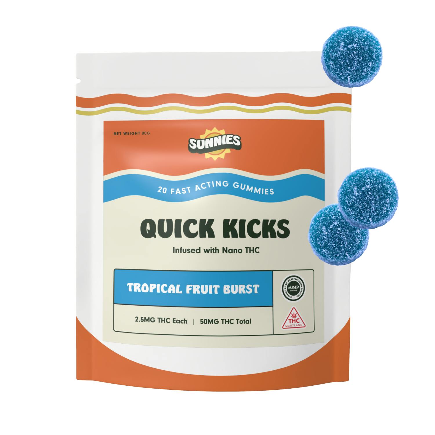 SunMed Growers - Tropical Fruit Burst Nano Gummies 50mg - 1