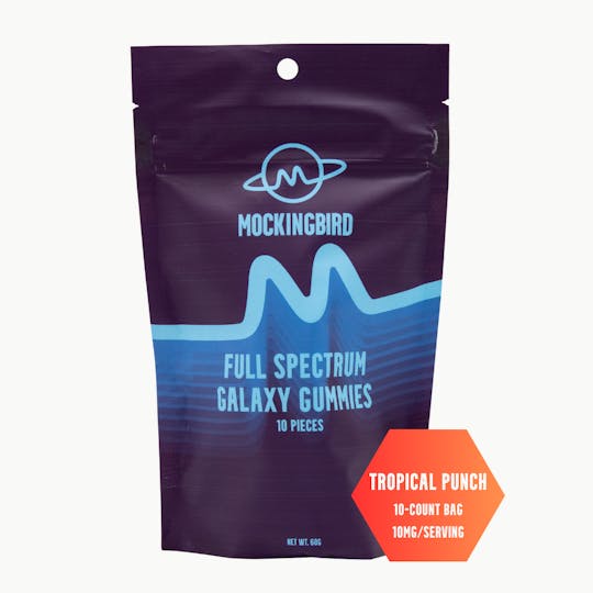 Mockingbird - Mockingbird Full Spectrum Gummies: Tropical Punch 100mg-10pk - 1