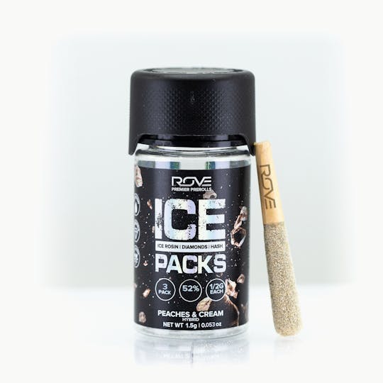 ROVE - Peaches & Cream | Ice Packs Rosin, Diamond, Hash Infused | 3pk - 1