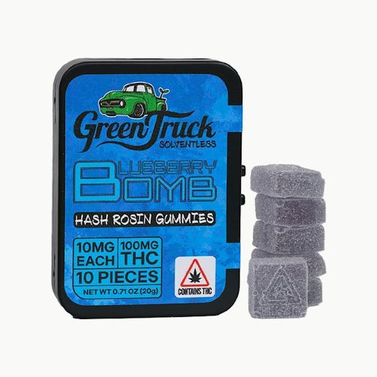 Green Truck - Blueberry Bomb Hash Rosin Gummies - 1