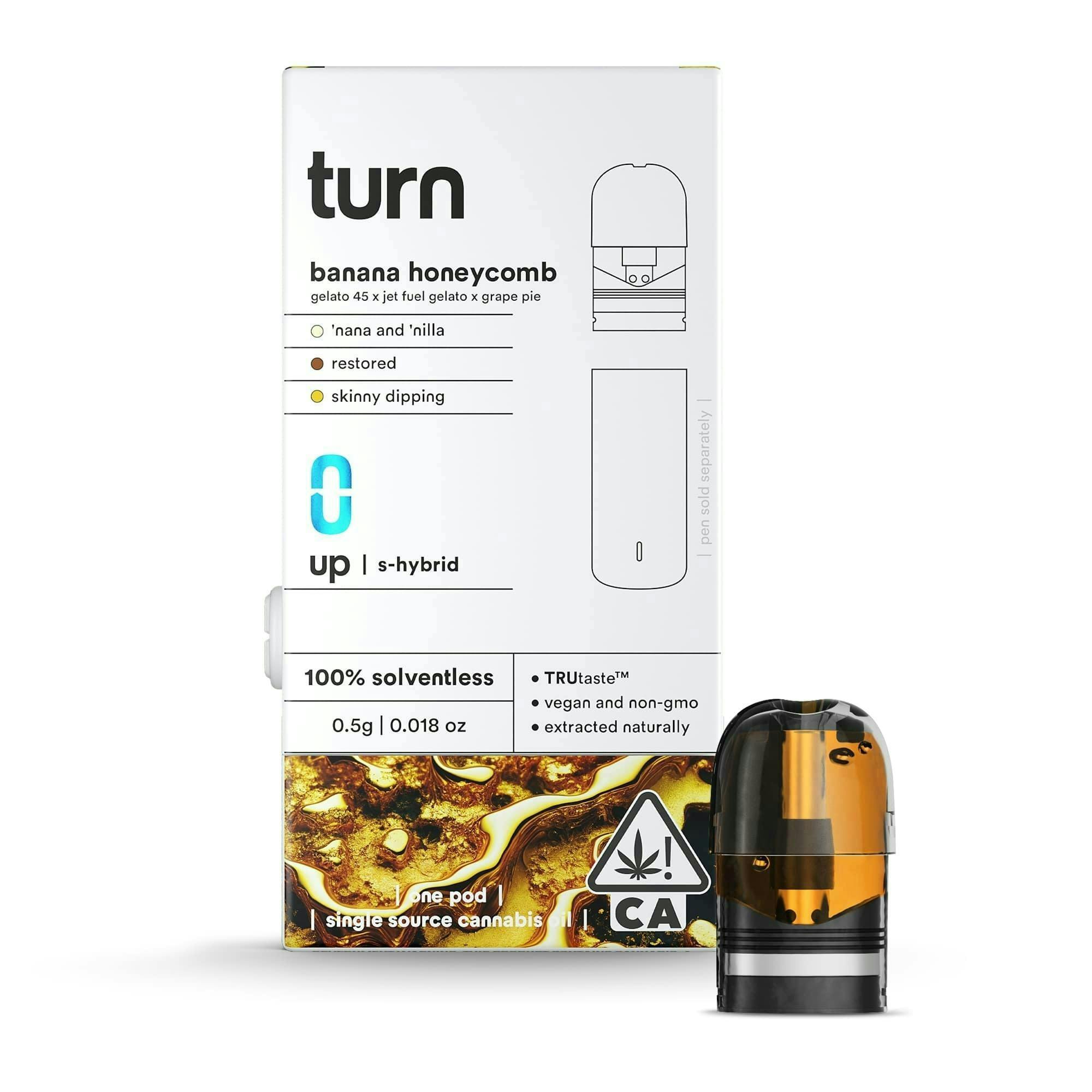 turn - Banana Honeycomb | Live Rosin Pod | 0.5g - 1
