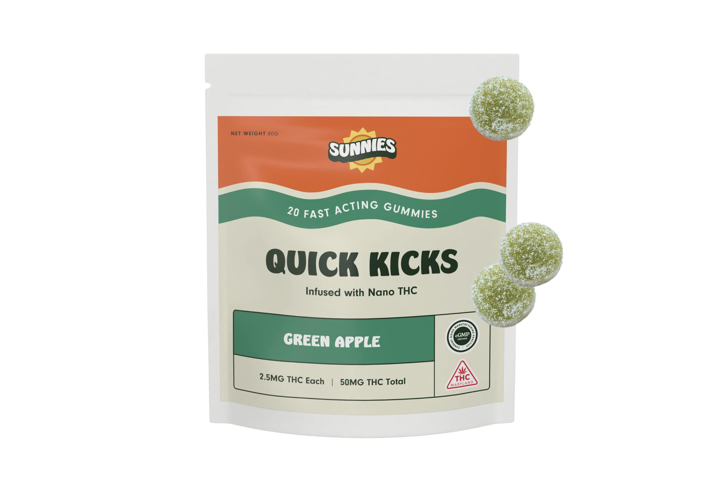SunMed Growers - Green Apple Nano Gummies 50mg - 1