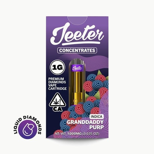 Jeeter - Jeeter Concentrates Diamonds Vape Cartridge - Granddaddy Purp - 1