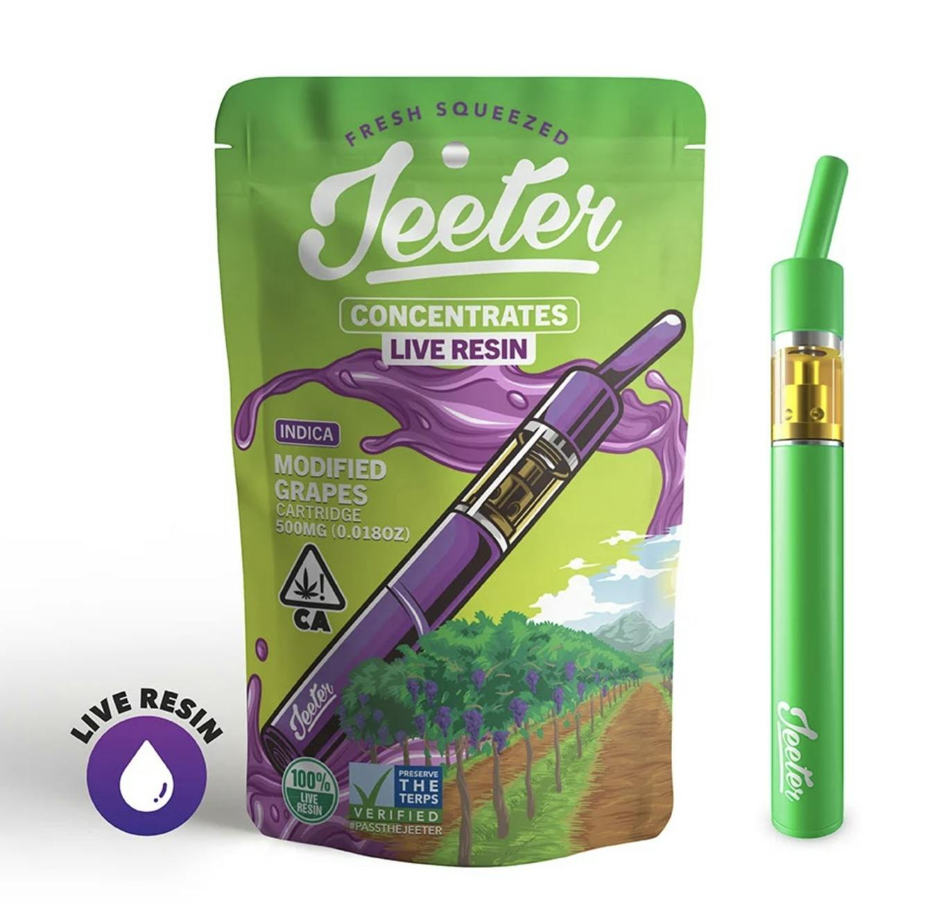 Jeeter - Jeeter | Modified Grapes | Live Resin Straw Disposable | 0.5g - 1