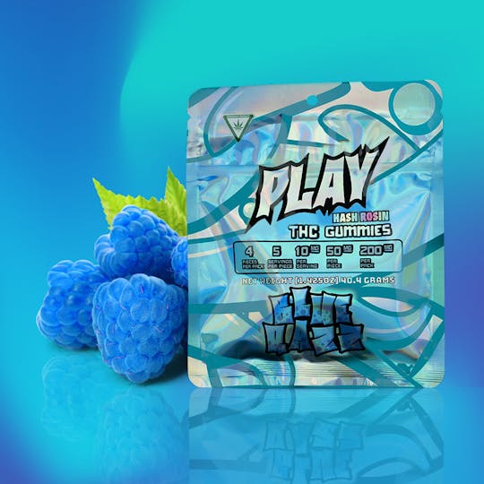 Play Michigan - Blue Razz ━ 200mg ━ Hash Rosin Gummies ━ Play - 1