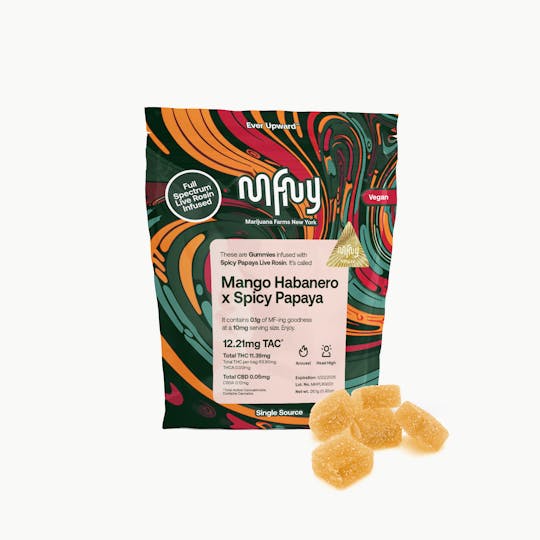 MFNY - Mango Habañero x Spicy Papaya Live Rosin Gummies | 100mg 10pk - 1