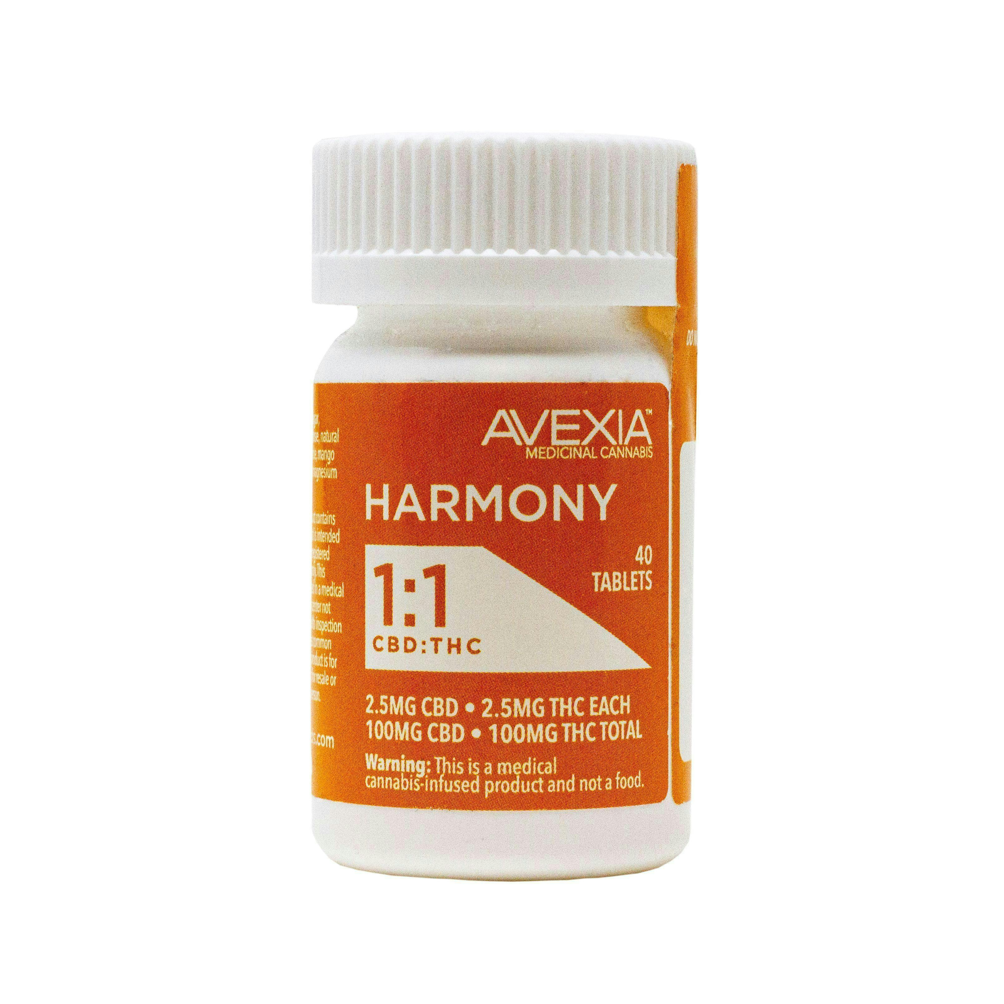 Avexia - Avexia Relief Harmony Tablets | 1:1 CBD:THC [40pk] - 1
