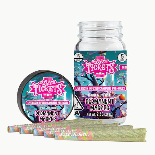 Lift Tickets - Permanent Marker - Infused Pre-Roll 5-Pack - 1