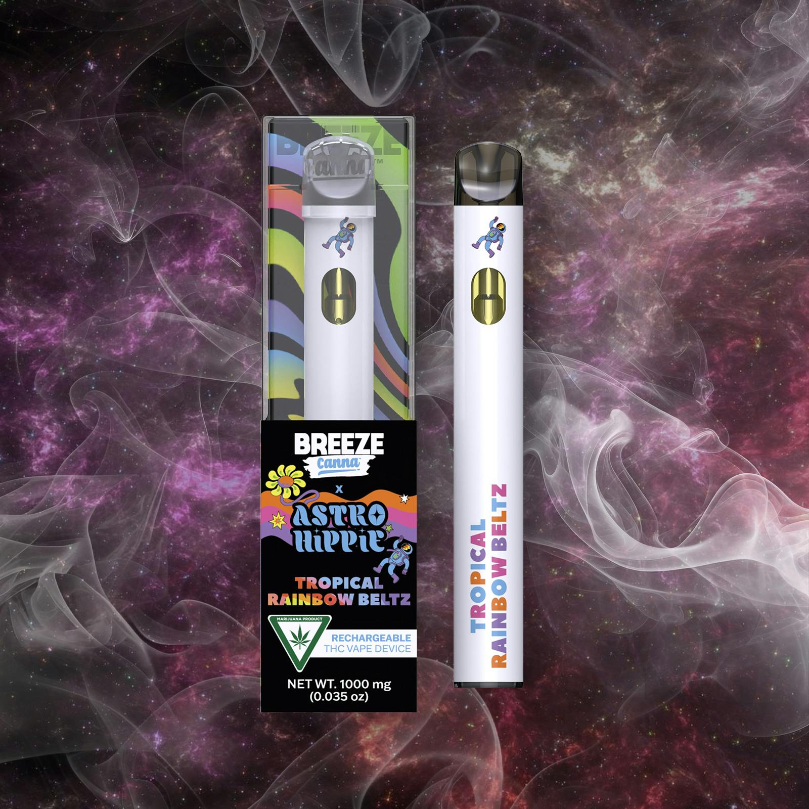 Tropical Rainbow Beltz X Astro Hippie 1g PLUS Vape Device — BREEZE