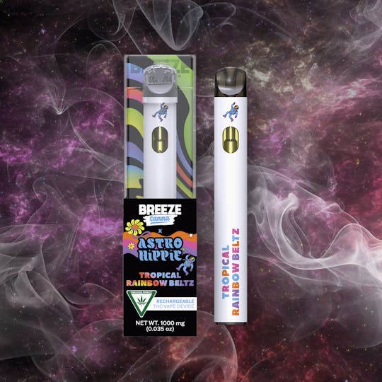 Breeze Canna - Tropical Rainbow Beltz X Astro Hippie 1g PLUS Vape Device ā BREEZE Canna - 1