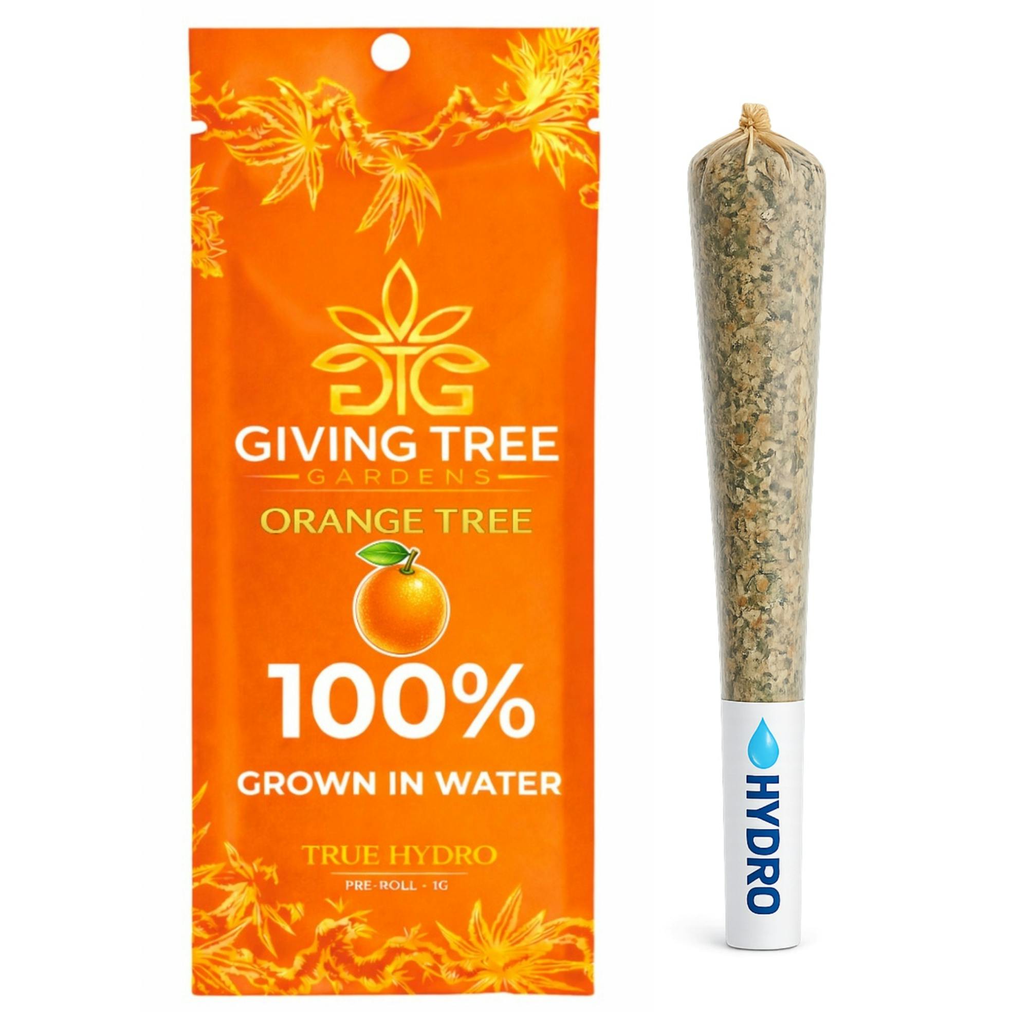 Giving Tree Gardens - Orange Tree – 1G Pre-Roll | 100% WATER GROWN • TRUE HYDRO - 1