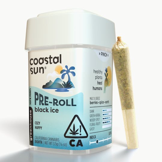 Coastal Sun - Black Ice Greenhouse 0.35g Pre-roll 10pk 3.5g - 1
