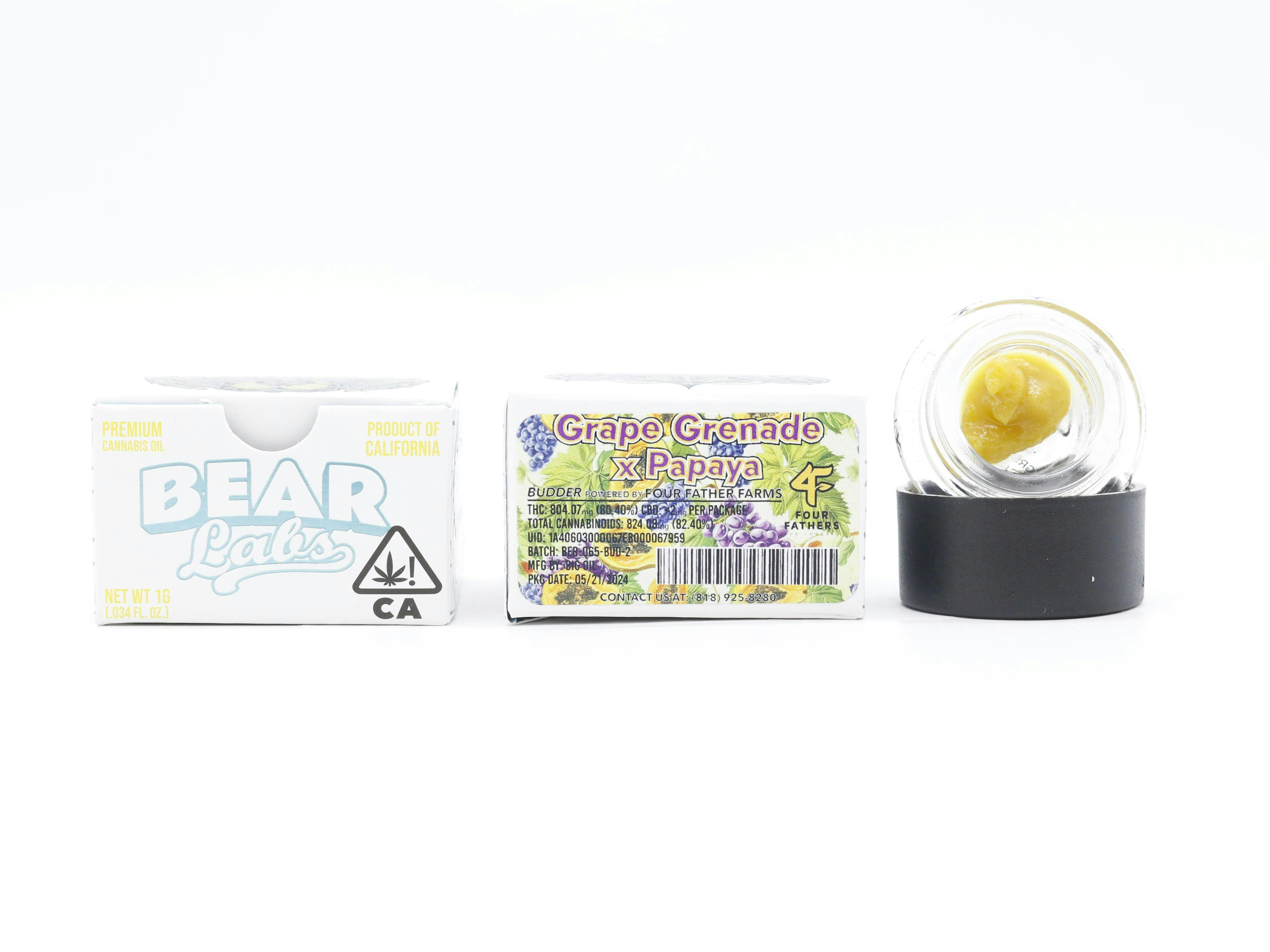 Bear Labs - Grape Grenade x Papaya Budder - 1g - 1
